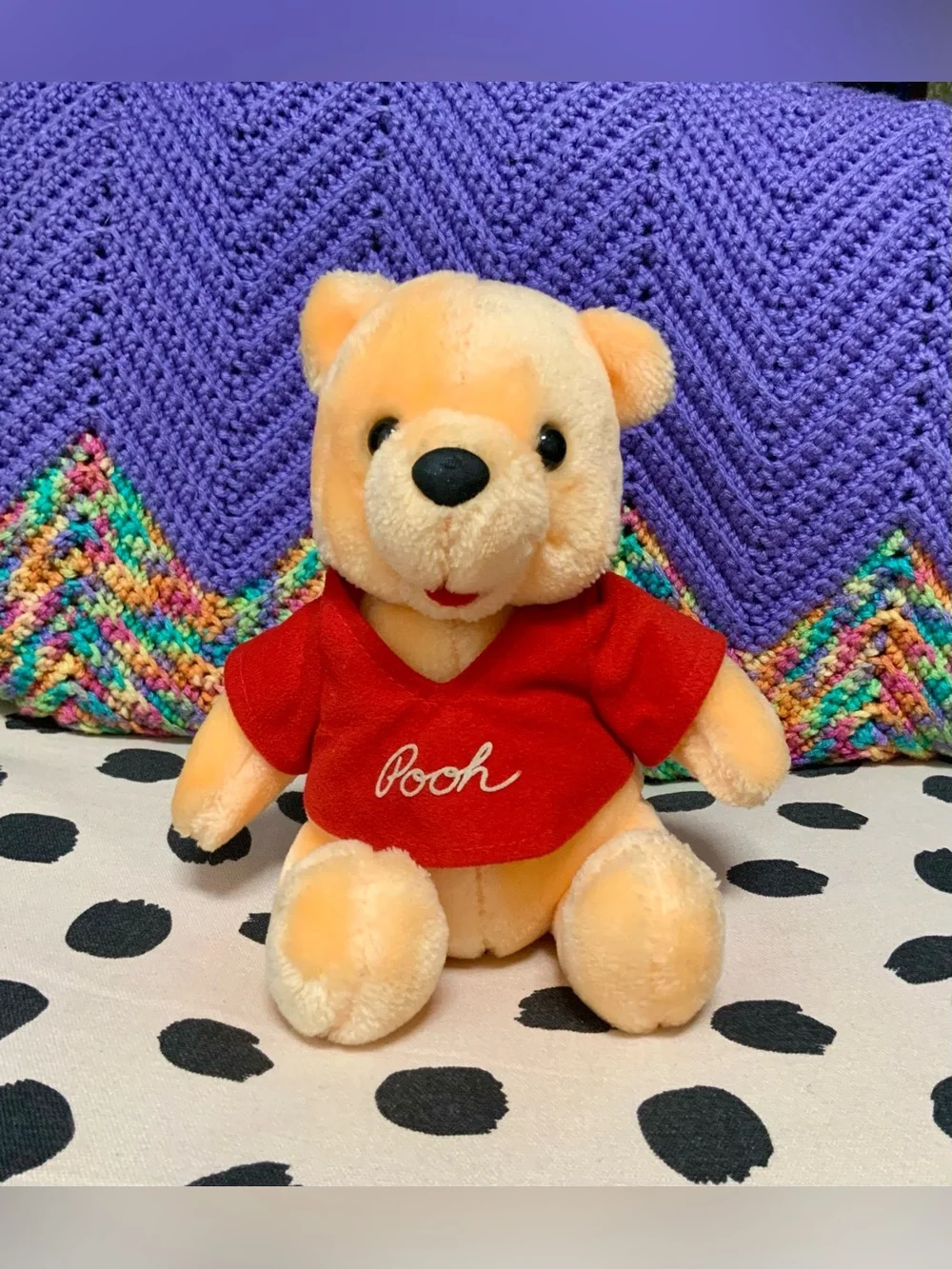Vintage Disneyland Winnie the Pooh Bear Plush Stuffed Animal Toy Disney World